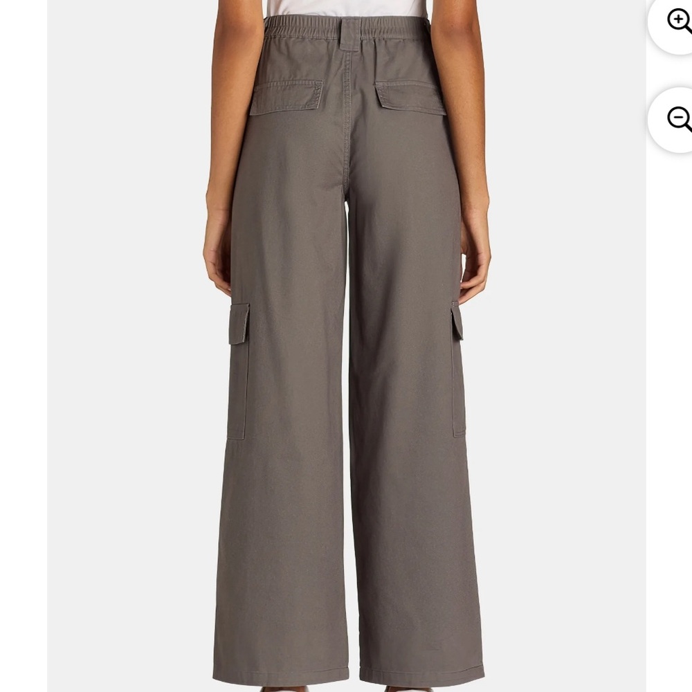 Madden NYC Women's Loose Fit Cargo Pants - Castle Rock Gray - Picture 3 of 6